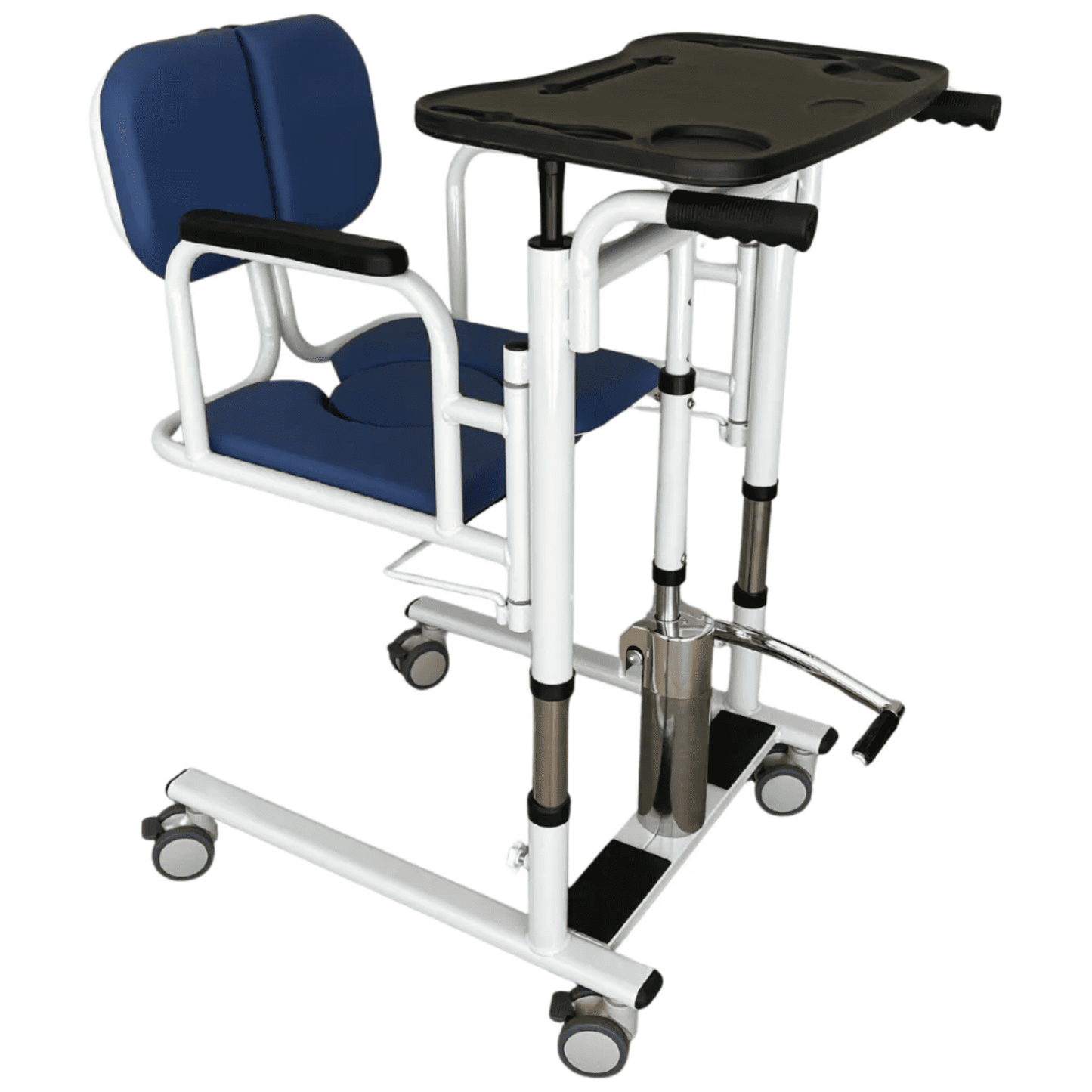 WINNERMED Patient Lift Transfer Chair for Elderly and Home, Portable Adjustable Height Lift Nursing Wheelchair