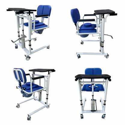 WINNERMED Patient Lift Transfer Chair for Elderly and Home, Portable Adjustable Height Lift Nursing Wheelchair