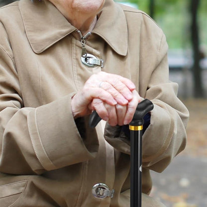 Folding Aluminum Cane with Height Adjustment for Elderly People