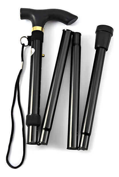 Folding Aluminum Cane with Height Adjustment for Elderly People