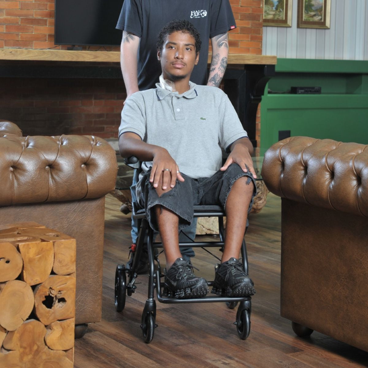 Compact Folding Transfer Chair - Black