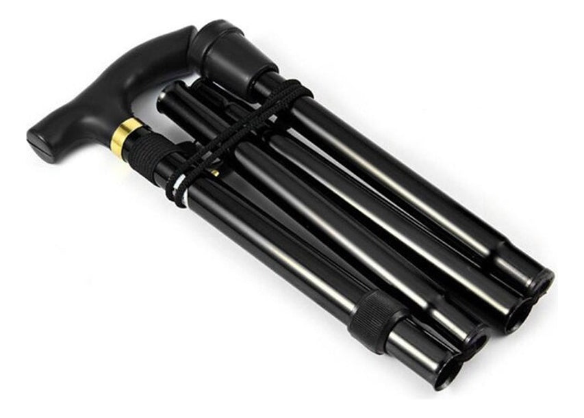 Folding Aluminum Cane with Height Adjustment for Elderly People