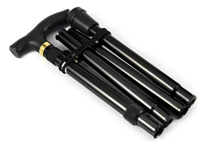 Folding Aluminum Cane with Height Adjustment for Elderly People