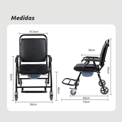 Wheelchair for Showering, Bathing Chair/Stool for the Elderly