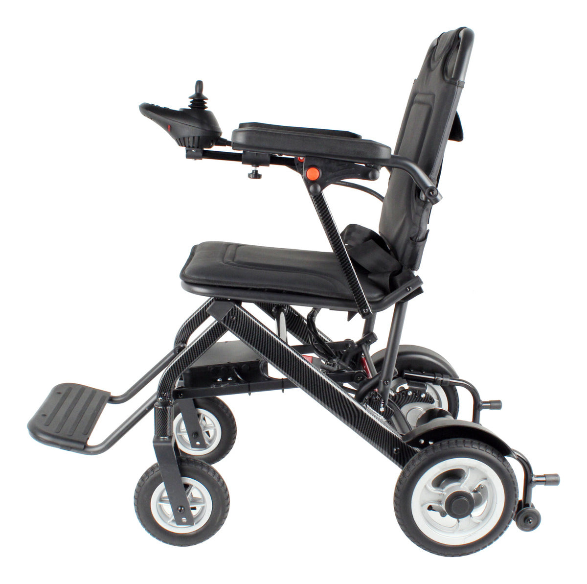 Lightweight, foldable, compact electric motorized wheelchair