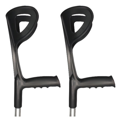 Pair of Adjustable Canadian Crutches, Aluminum Crutches for Elderly People