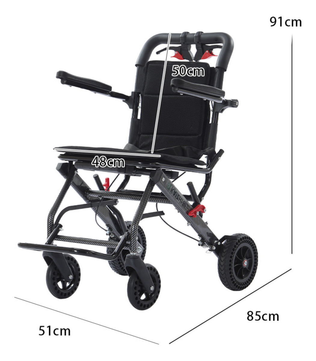 Compact Folding Transfer Chair - Black