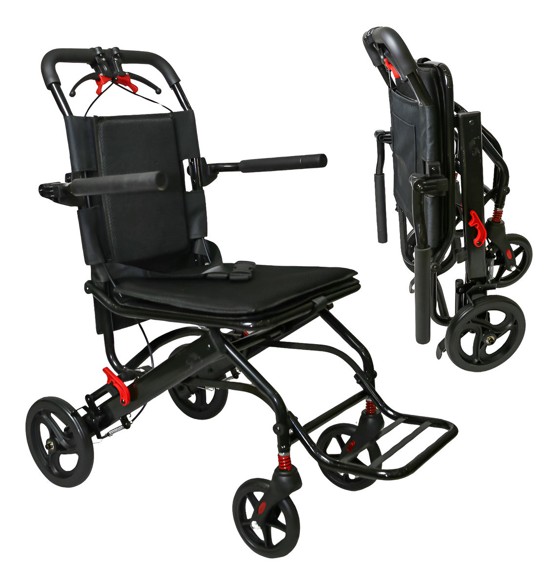 Compact Folding Transfer Chair - Black