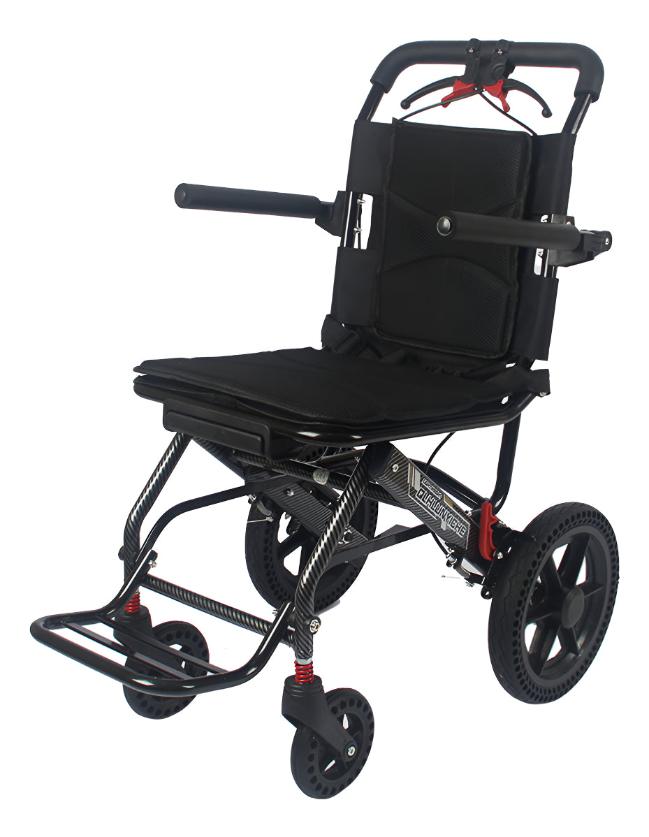 Compact Folding Transfer Chair - Black