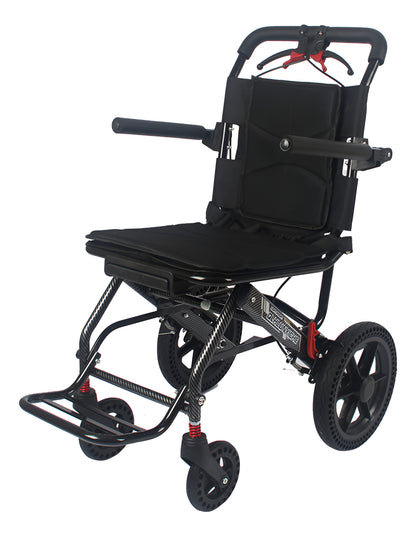 Compact Folding Transfer Chair - Black