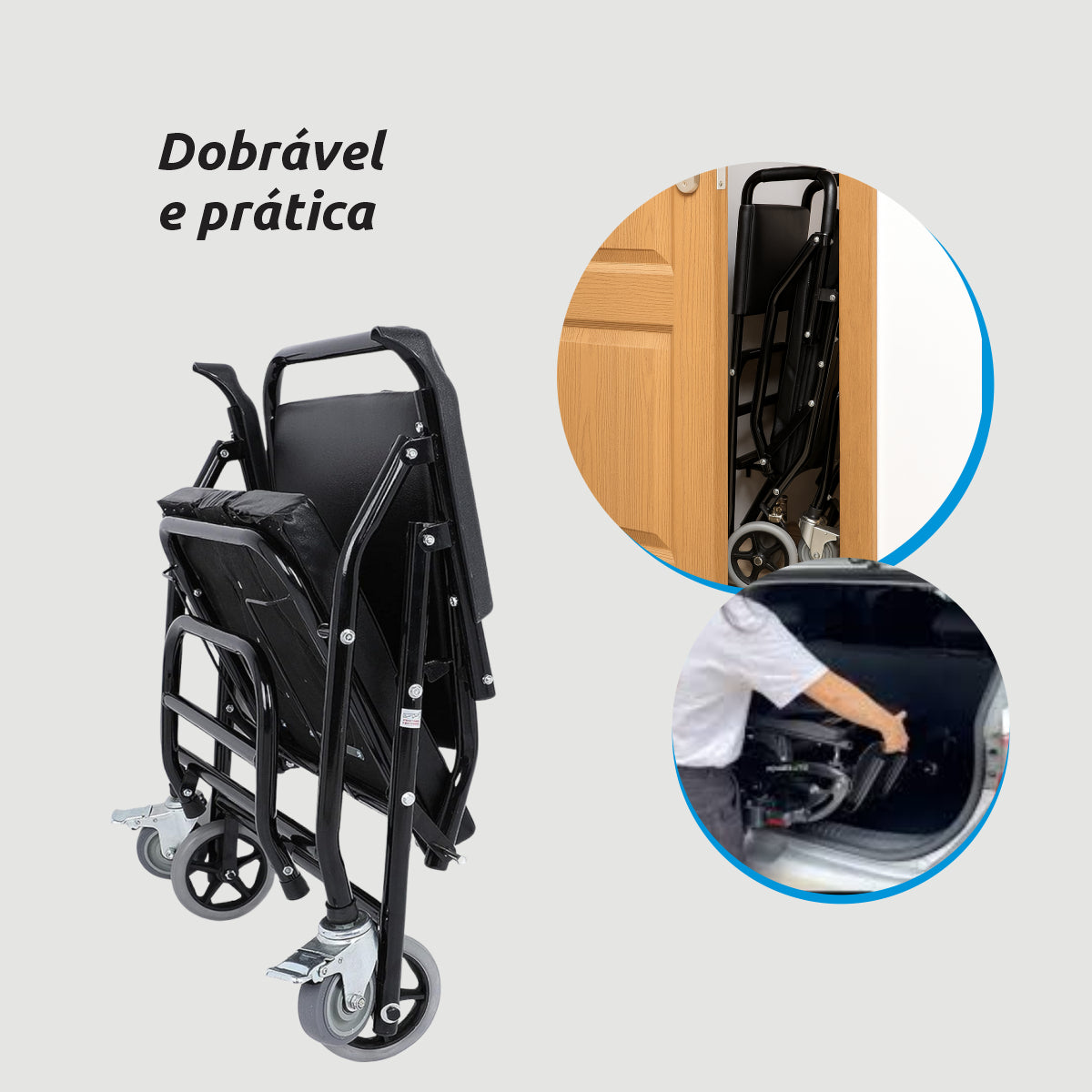 Wheelchair for Showering, Bathing Chair/Stool for the Elderly