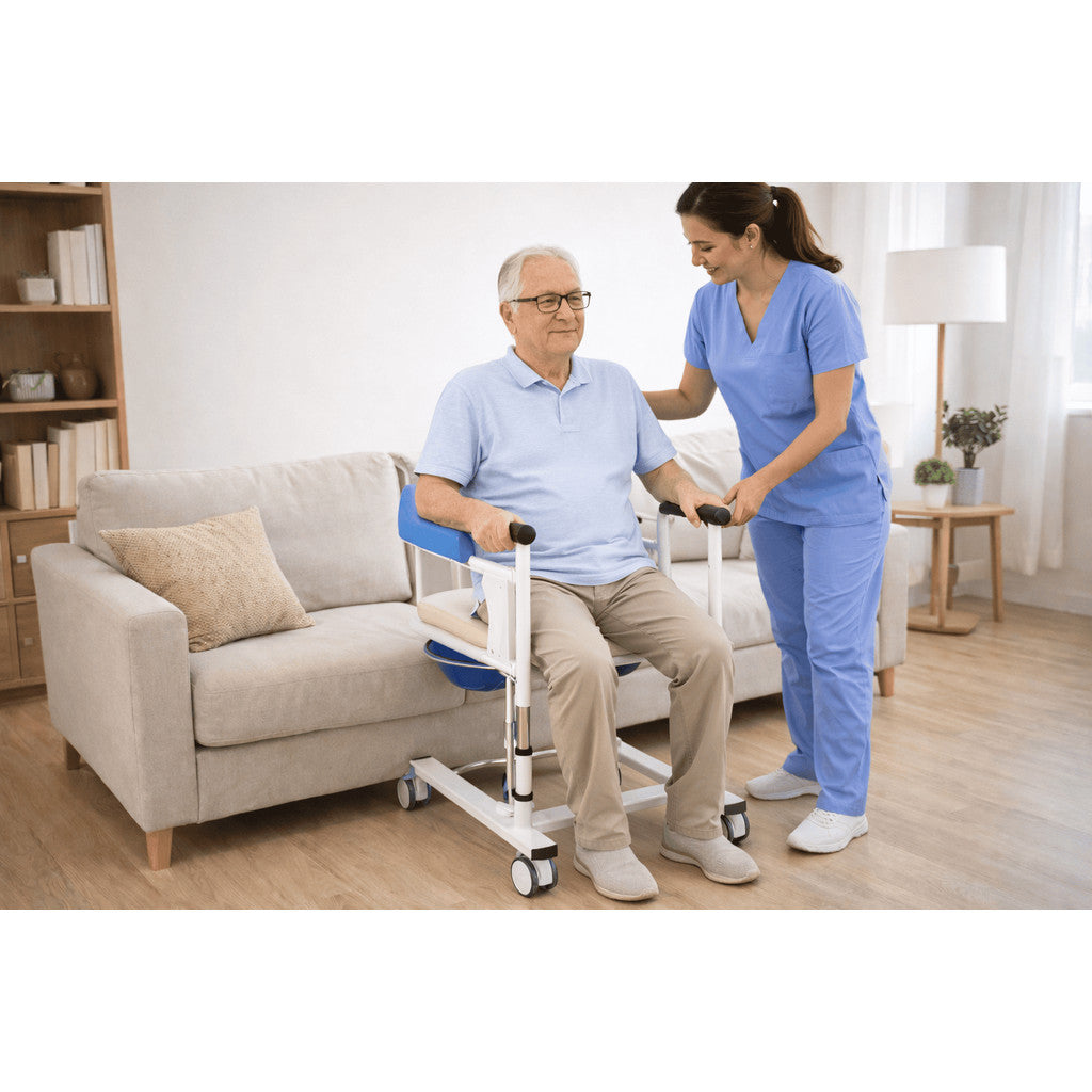 WINNERMED Patient Lift Transfer Chair for Elderly and Home, Portable Adjustable Height Lift Nursing Wheelchair WINNERMED Patient Lift Transfer Chair for Elderly and Home, Portable Adjustable Height Lift Nursing Wheelchair