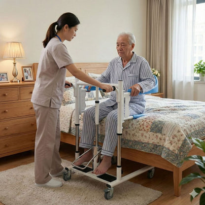 WINNERMED Patient Lift Transfer Chair for Elderly and Home, Portable Adjustable Height Lift Nursing Wheelchair WINNERMED Patient Lift Transfer Chair for Elderly and Home, Portable Adjustable Height Lift Nursing Wheelchair