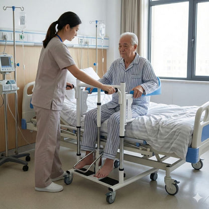 WINNERMED Patient Lift Transfer Chair for Elderly and Home, Portable Adjustable Height Lift Nursing Wheelchair WINNERMED Patient Lift Transfer Chair for Elderly and Home, Portable Adjustable Height Lift Nursing Wheelchair