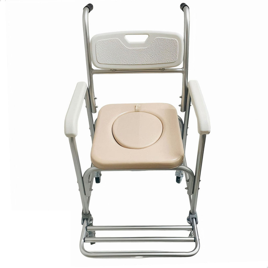 Wheeled toilet chair Disabled toilet chair Toilet stool Movable with pedals