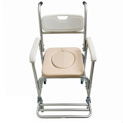 Wheeled toilet chair Disabled toilet chair Toilet stool Movable with pedals