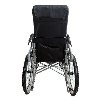 WINNERMED Manual Lightweight Foldable Wheelchair comfort Manual Wheelchair – 150° Recline with Table and Commode